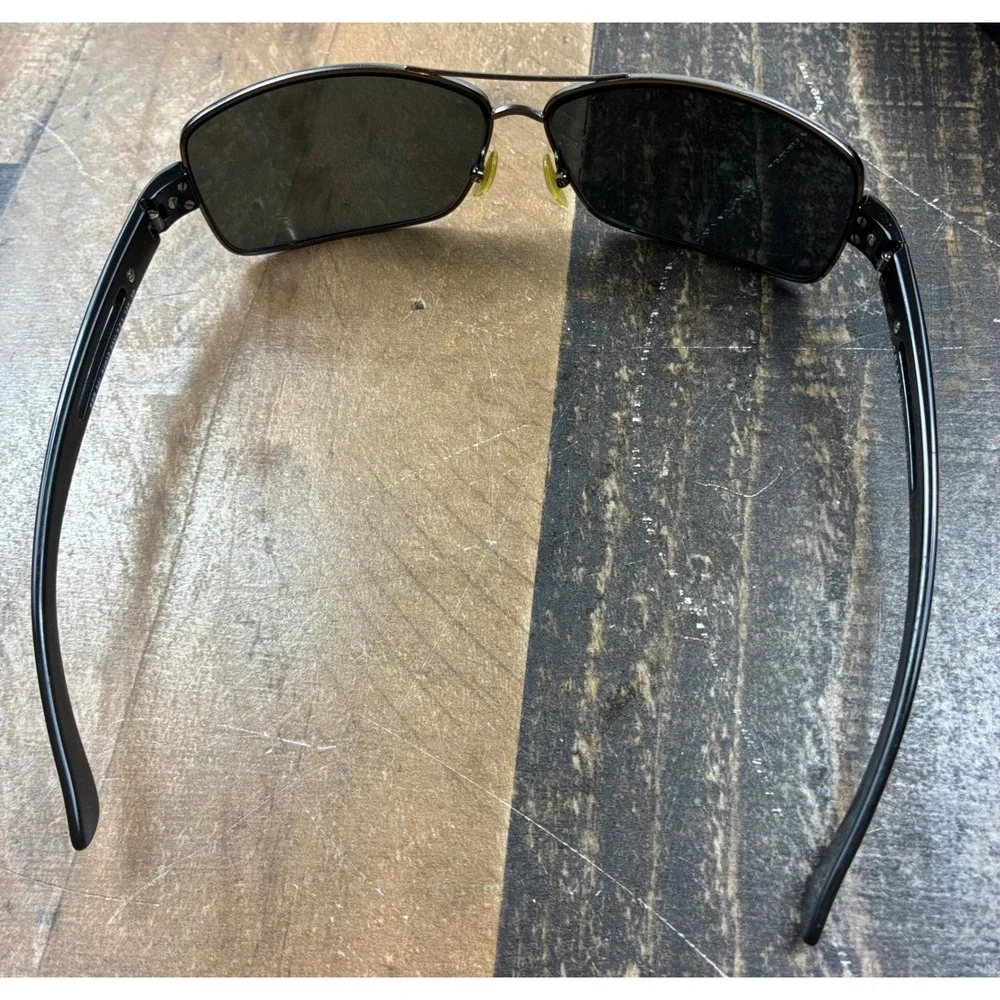 Prada Sunglasses SPR 54I Mens 64-12 Gunmetal Black Polarized Aviator Good